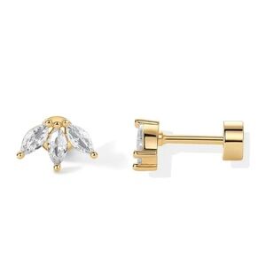 PAVOI 14K Gold Plated Helix Cartilage Piercing Jewelry